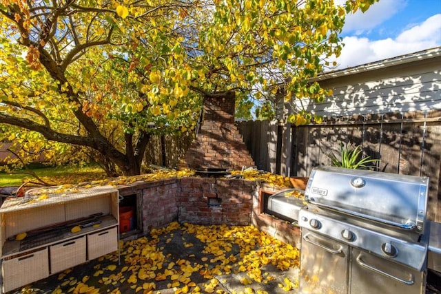 view of patio featuring area for grilling