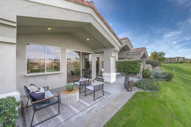 view of patio / terrace featuring outdoor lounge area