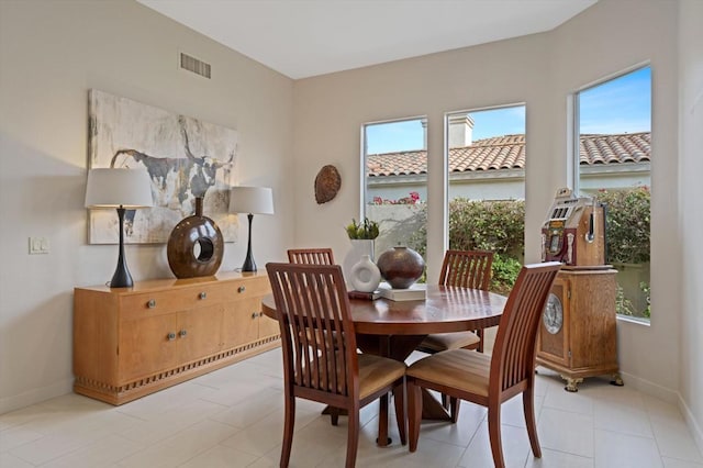 view of dining room