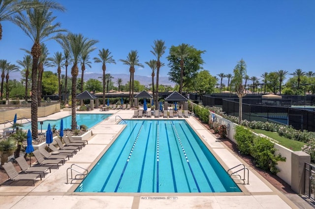 view of pool with a patio area