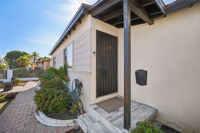 view of doorway to property