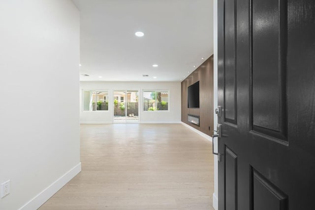 entryway featuring light hardwood / wood-style flooring