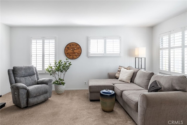 view of carpeted living room