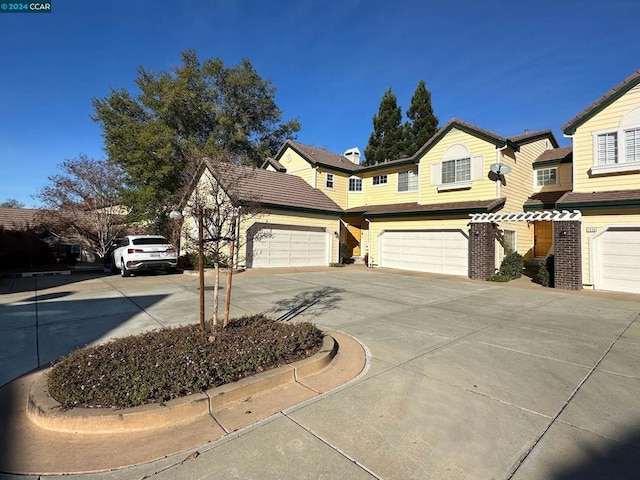 view of property with a garage