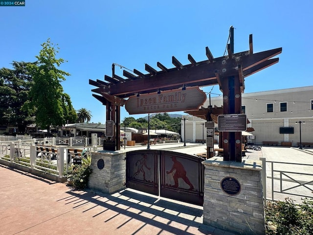 view of patio / terrace with a pergola