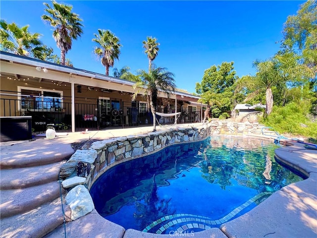 view of pool with a patio area