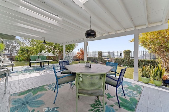 2052 Thomas Pl, West Covina, CA 91792 - view of patio / terrace featuring outdoor dining area and a fenced backyard