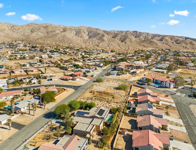 aerial view with a mountain view