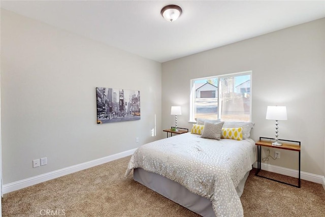 bedroom with carpet floors