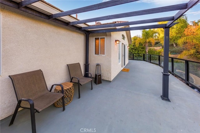 view of patio / terrace featuring a pergola