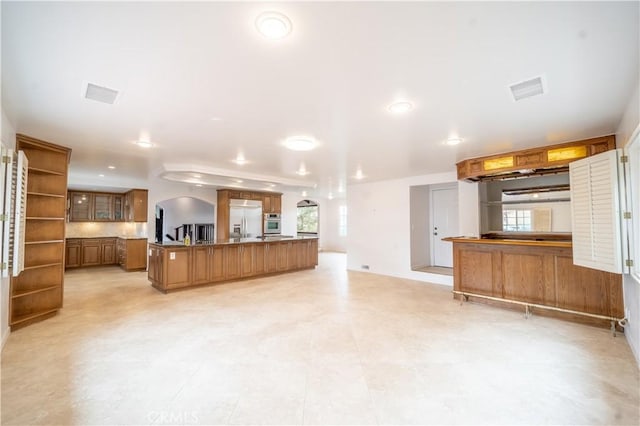 kitchen featuring a center island and stainless steel appliances