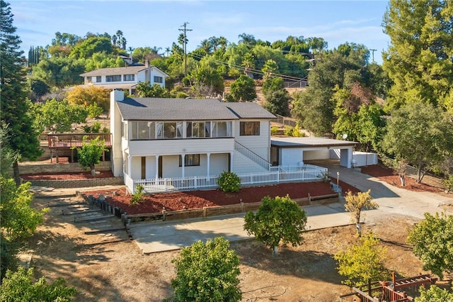 view of rear view of property