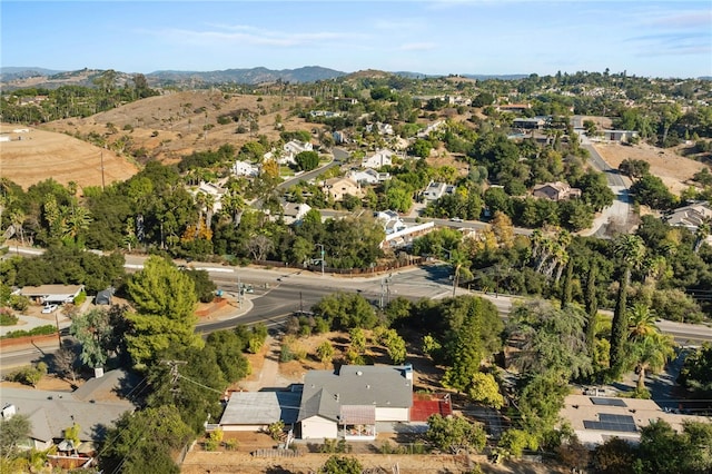 aerial view featuring a mountain view