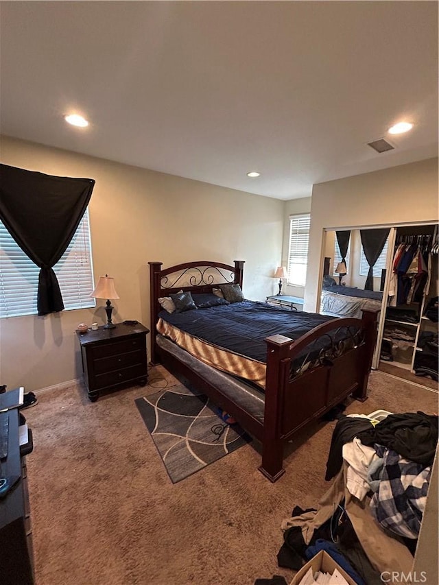 bedroom featuring carpet flooring