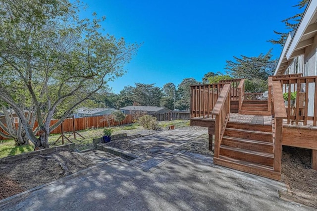 deck with a patio area