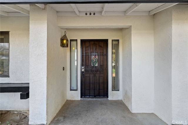 view of doorway to property