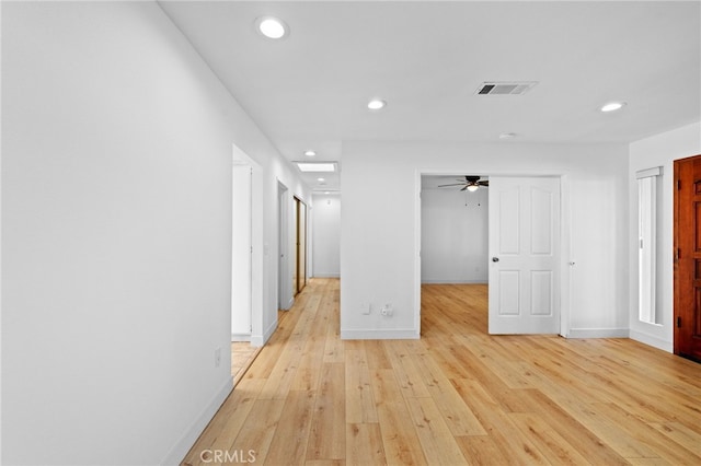 interior space with light wood-type flooring