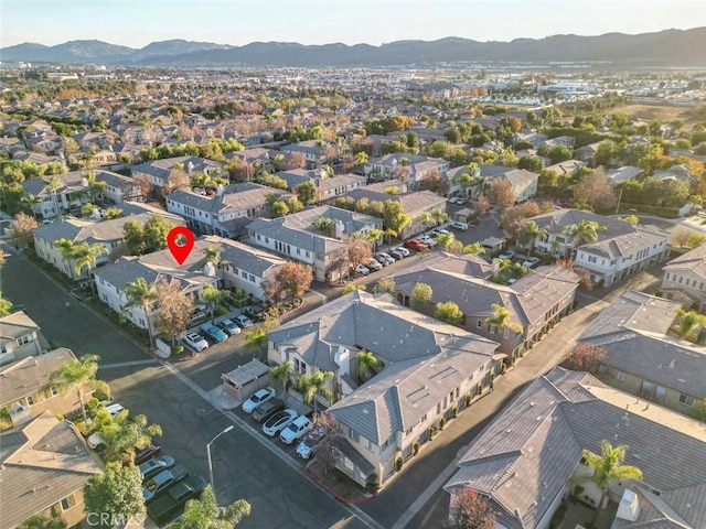 aerial view featuring a mountain view