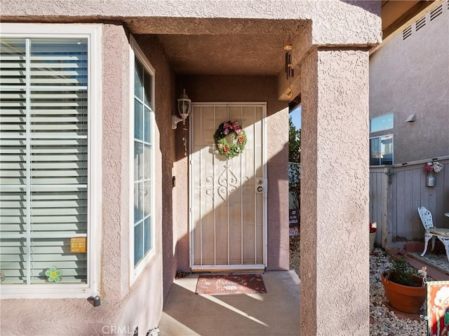 view of doorway to property