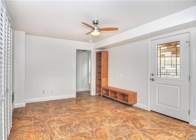 empty room with ceiling fan