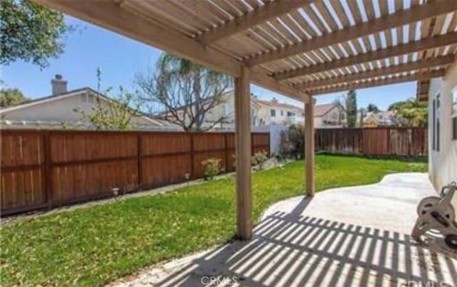 view of patio with a pergola