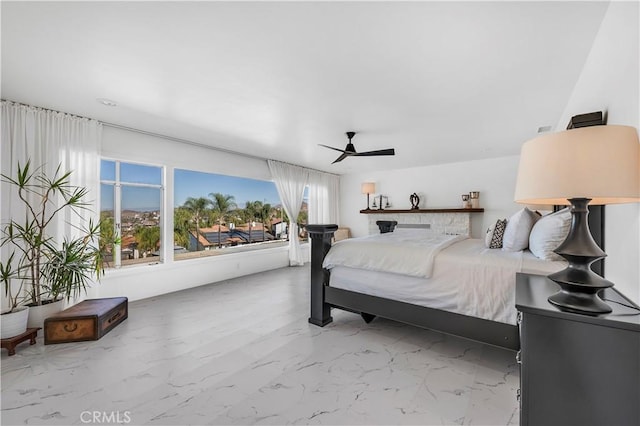 bedroom with ceiling fan