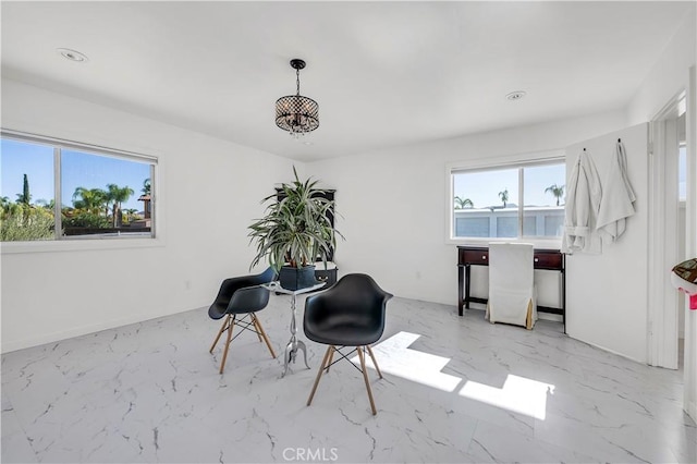 living area with a wealth of natural light