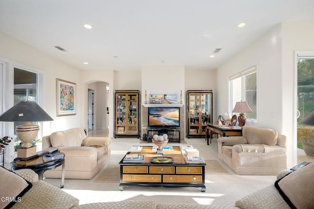 view of carpeted living room