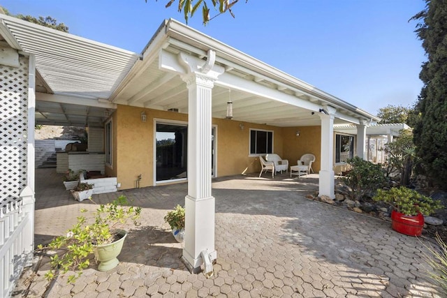 view of patio / terrace with a pergola