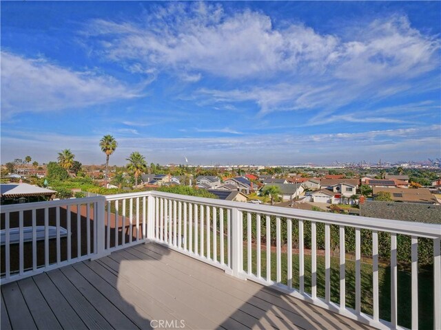 28708 Mount Sawtooth Dr, Rancho Palos Verdes, CA 90275 - wooden deck featuring a residential view
