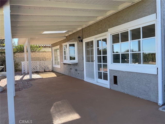 view of patio / terrace with fence