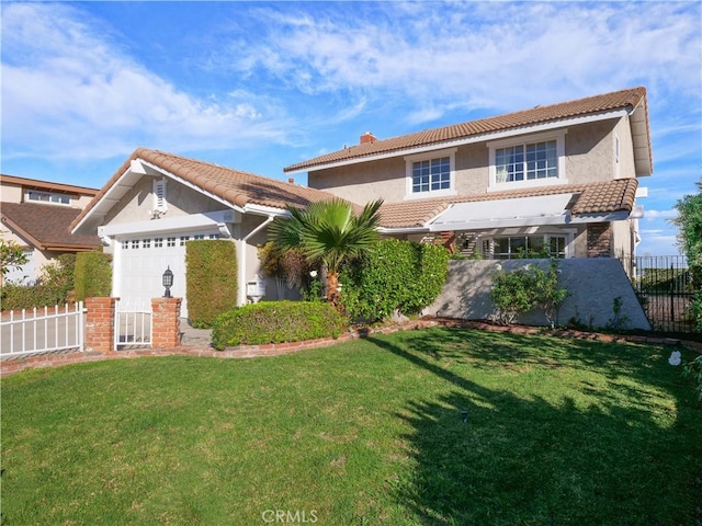 28708 Mount Sawtooth Dr, Rancho Palos Verdes, CA 90275 - view of front of property with stucco siding, a chimney, an attached garage, and a tiled roof