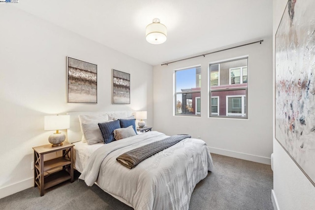 bedroom featuring carpet