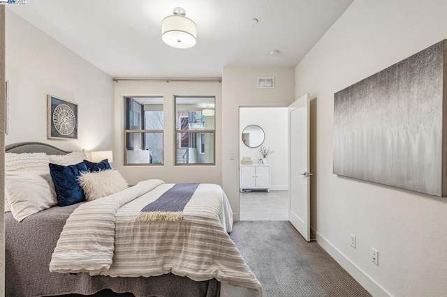 view of carpeted bedroom