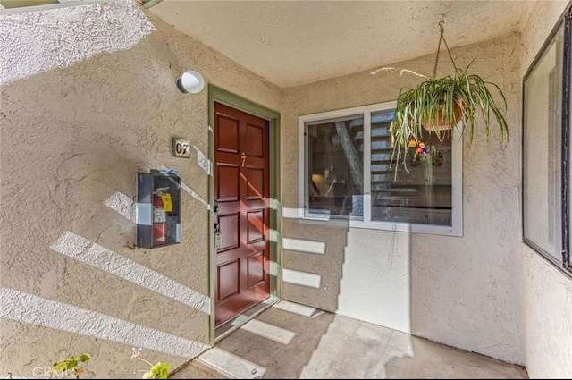 view of doorway to property