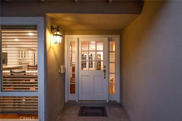 view of doorway to property