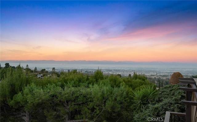 view of nature at dusk