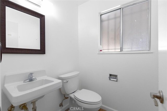 bathroom featuring sink and toilet