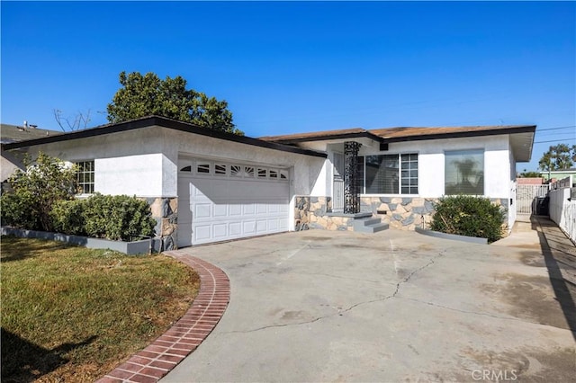 ranch-style home with a garage