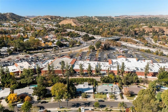 bird's eye view featuring a mountain view