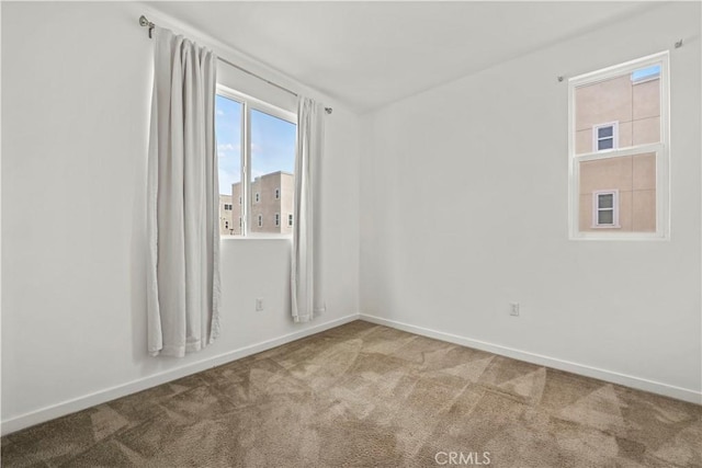 view of carpeted spare room