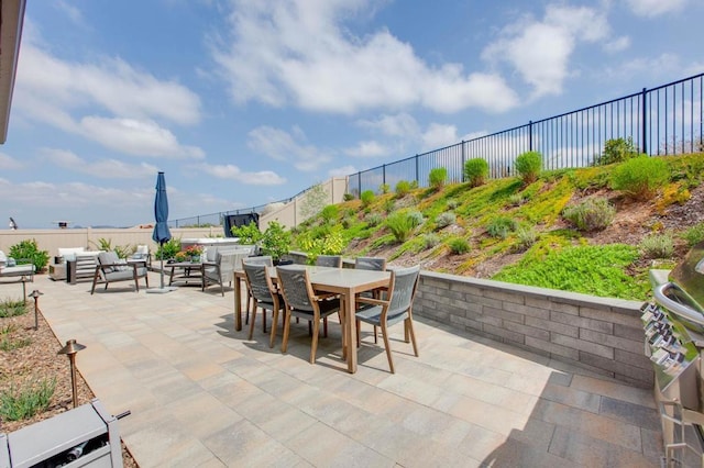 view of patio / terrace with outdoor lounge area