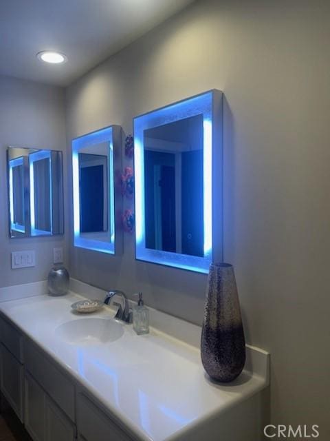 bathroom featuring vanity