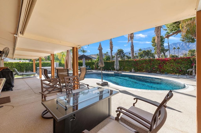 view of pool with a patio