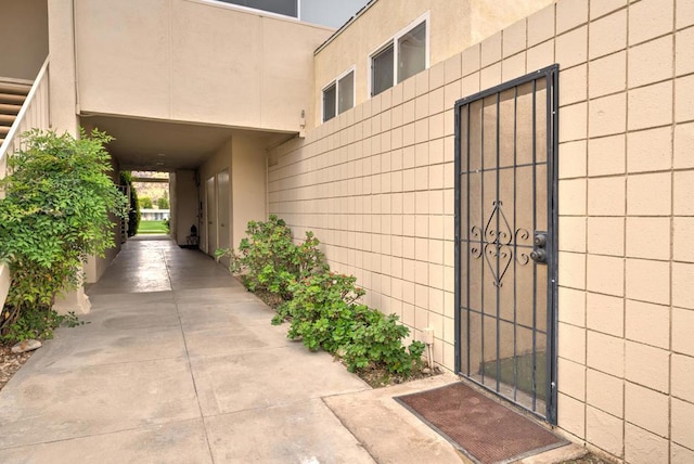 view of doorway to property