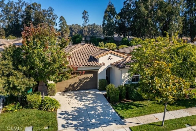 view of front of home with a front yard