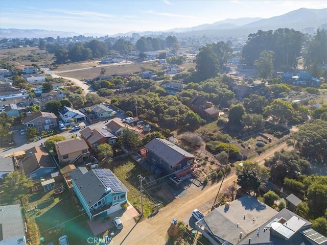 drone / aerial view with a mountain view