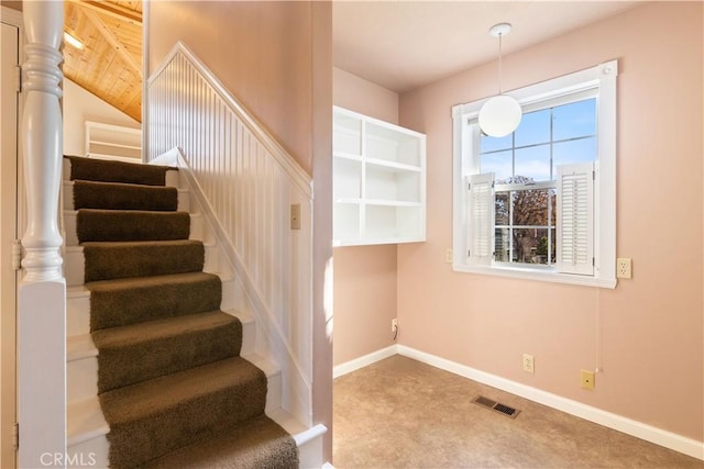 stairs with carpet