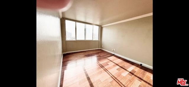 unfurnished room featuring wood-type flooring