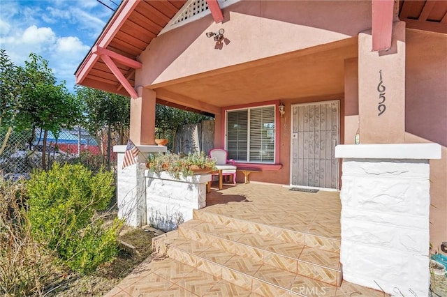 view of patio / terrace featuring covered porch